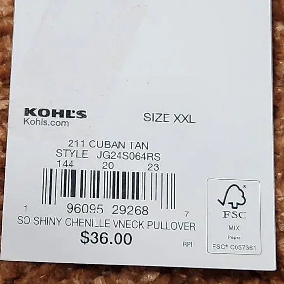 NEW SO V-Neck Cropped Gold Chenille Dropped Shoulder Sweater Size XXL - Picture 10 of 14